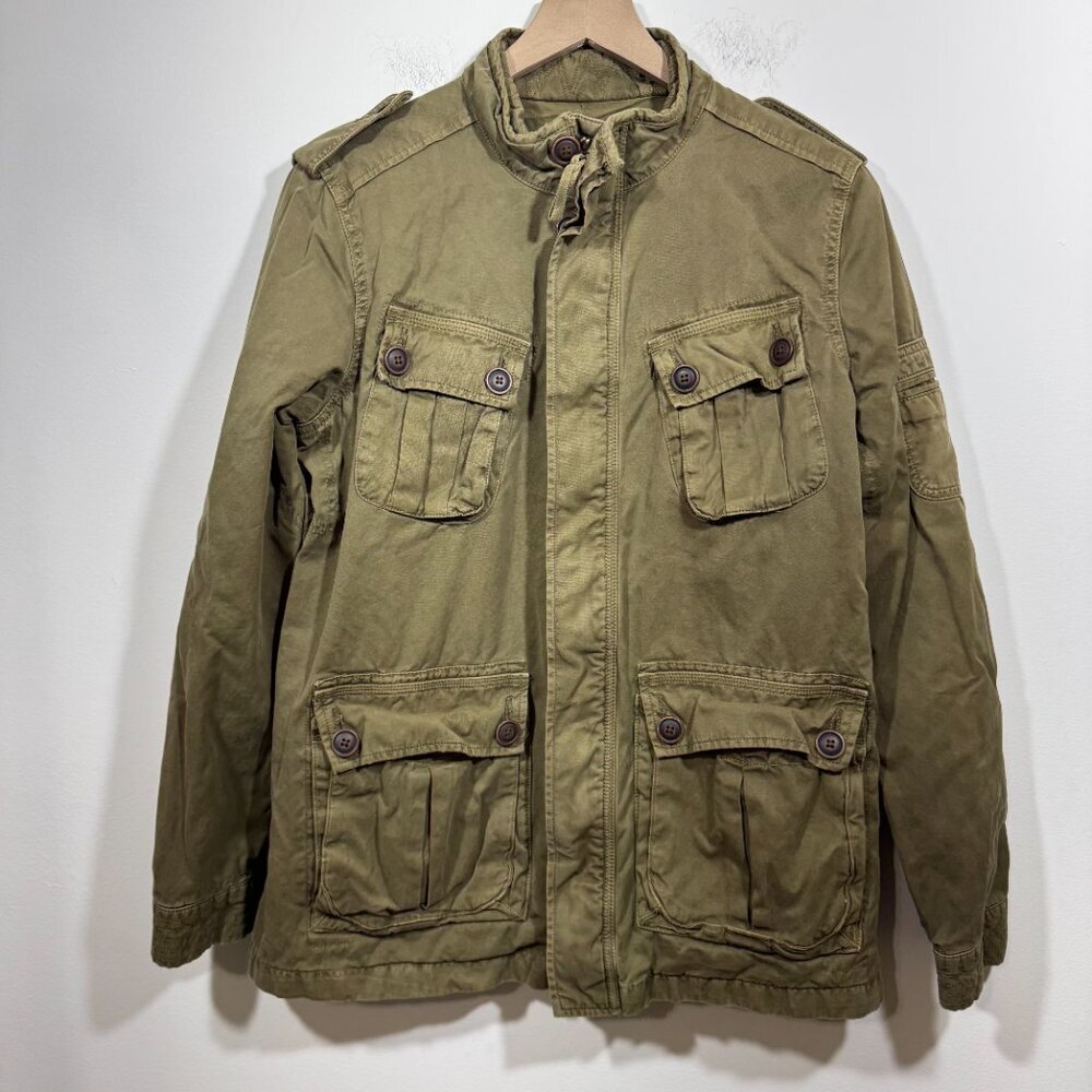 Lucky Brand Womens Utility Chore Barn Coat Jacket Size M khaki Green - Picture 3 of 8